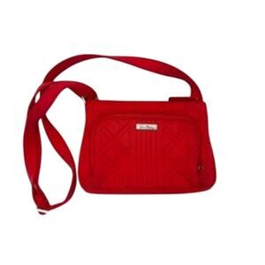 VERA BRADLEY Microfiber Tango Red Hipster Crossbody